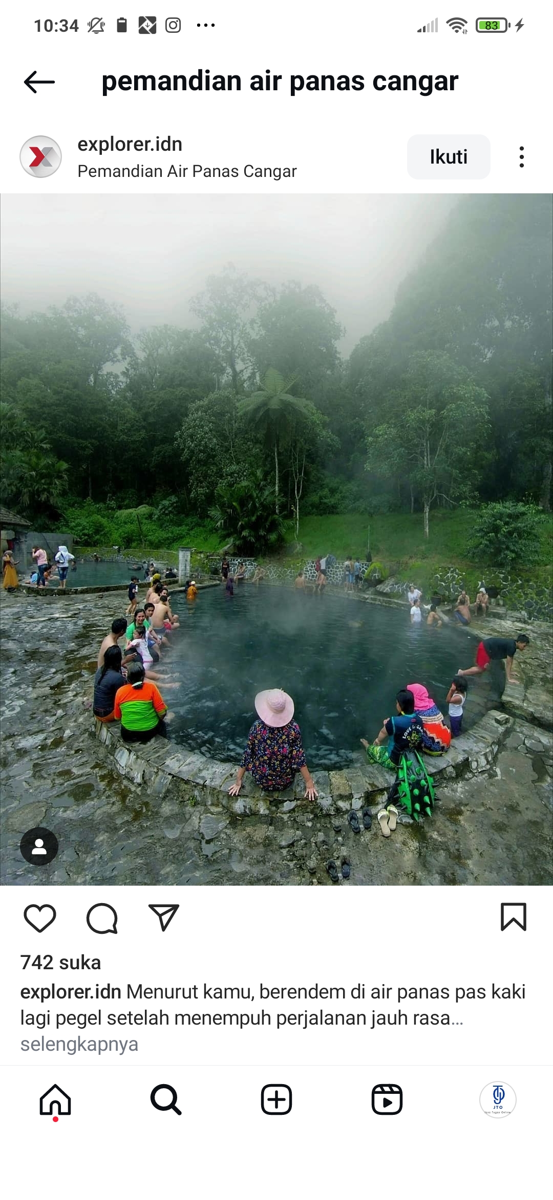 Pemandian air panas ala jepang di Jawa Timur