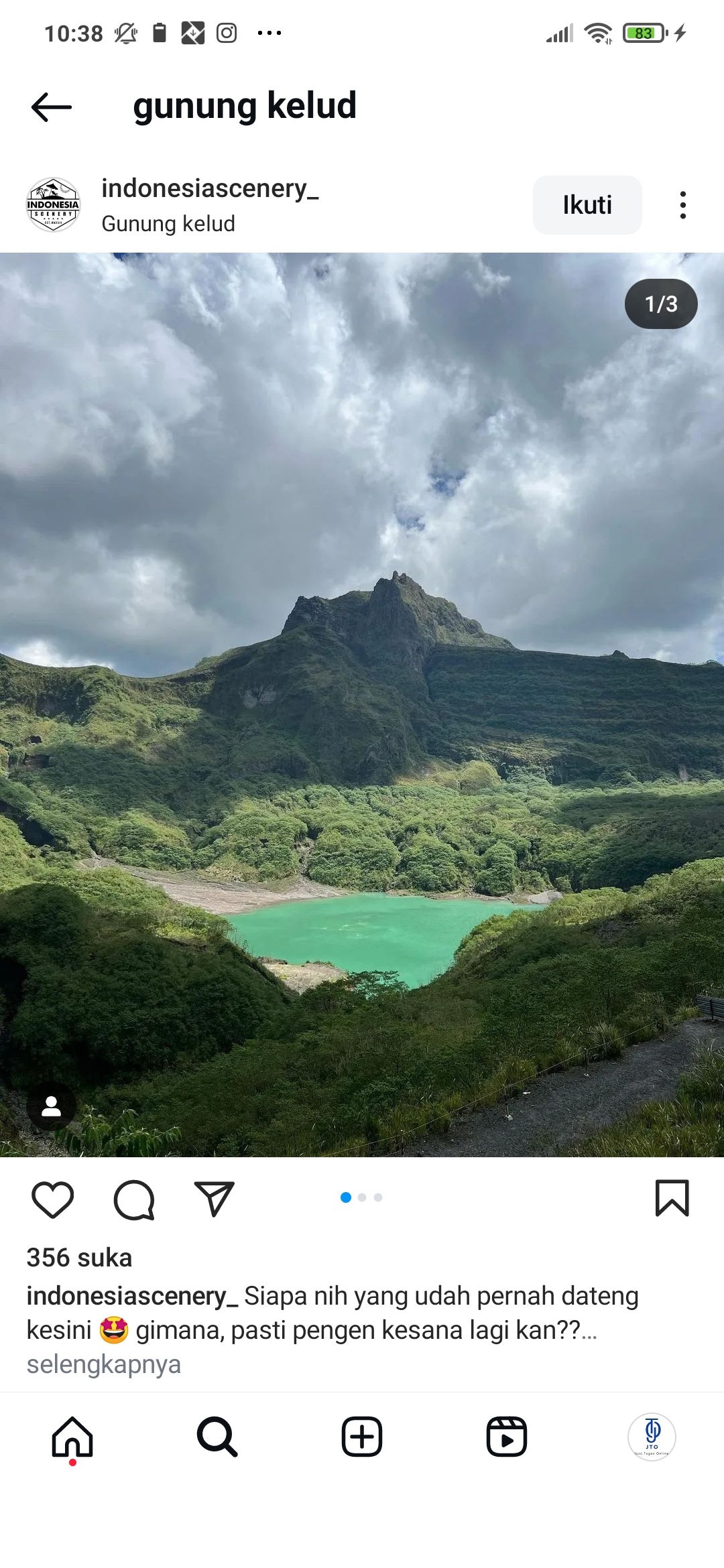 Salah satu tempat asik di gunung kelud