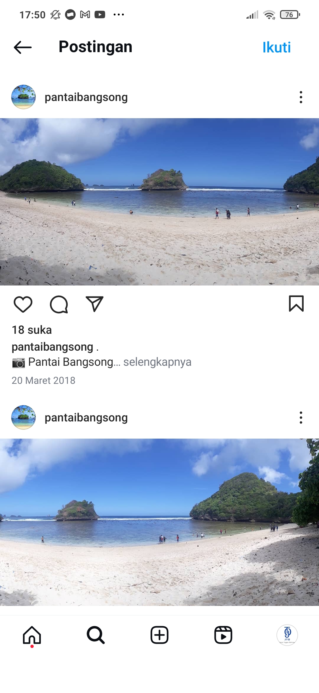 Pantai Bangsong yang memukau