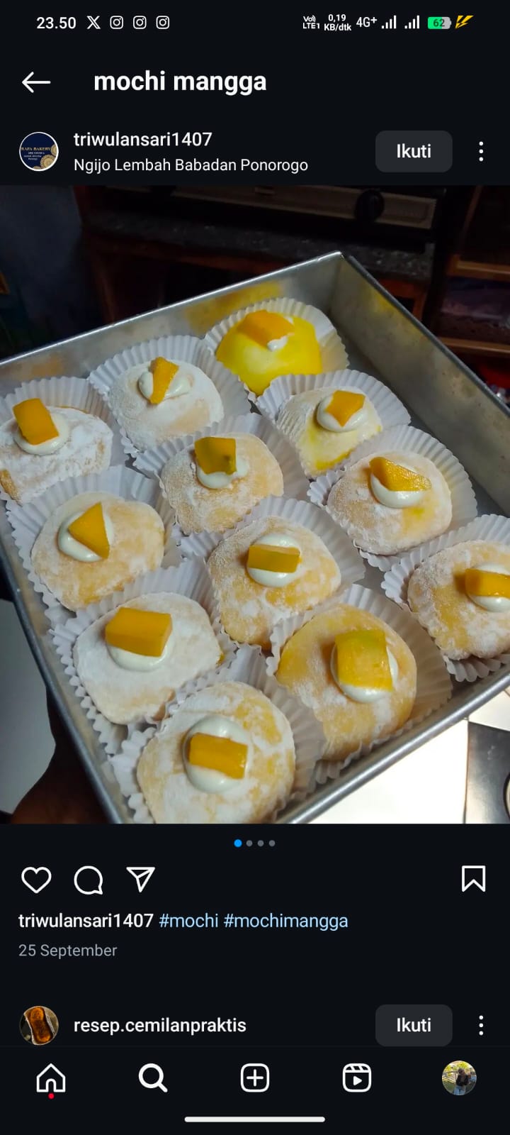Mochi Mangga super enak yang bisa dibuat di rumah