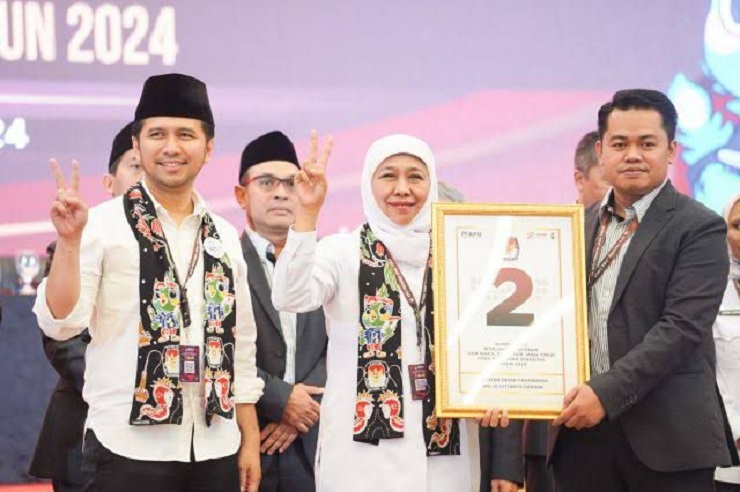 Khofifah-Emil diprediksi masih dipercaya masyarakat Jatim untuk memimpin kembali. (TIM PEMENANGAN UNTUK JPRM)