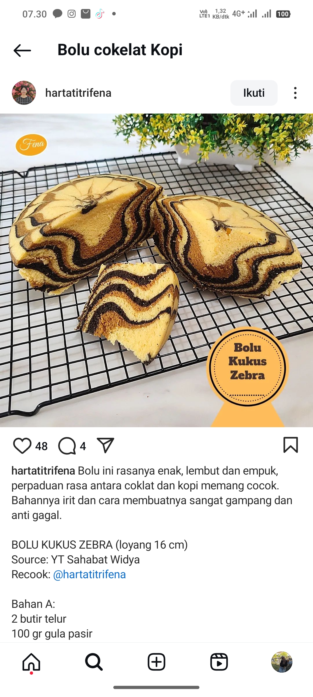 Ilustrasi Bolu Kopi Cokelat