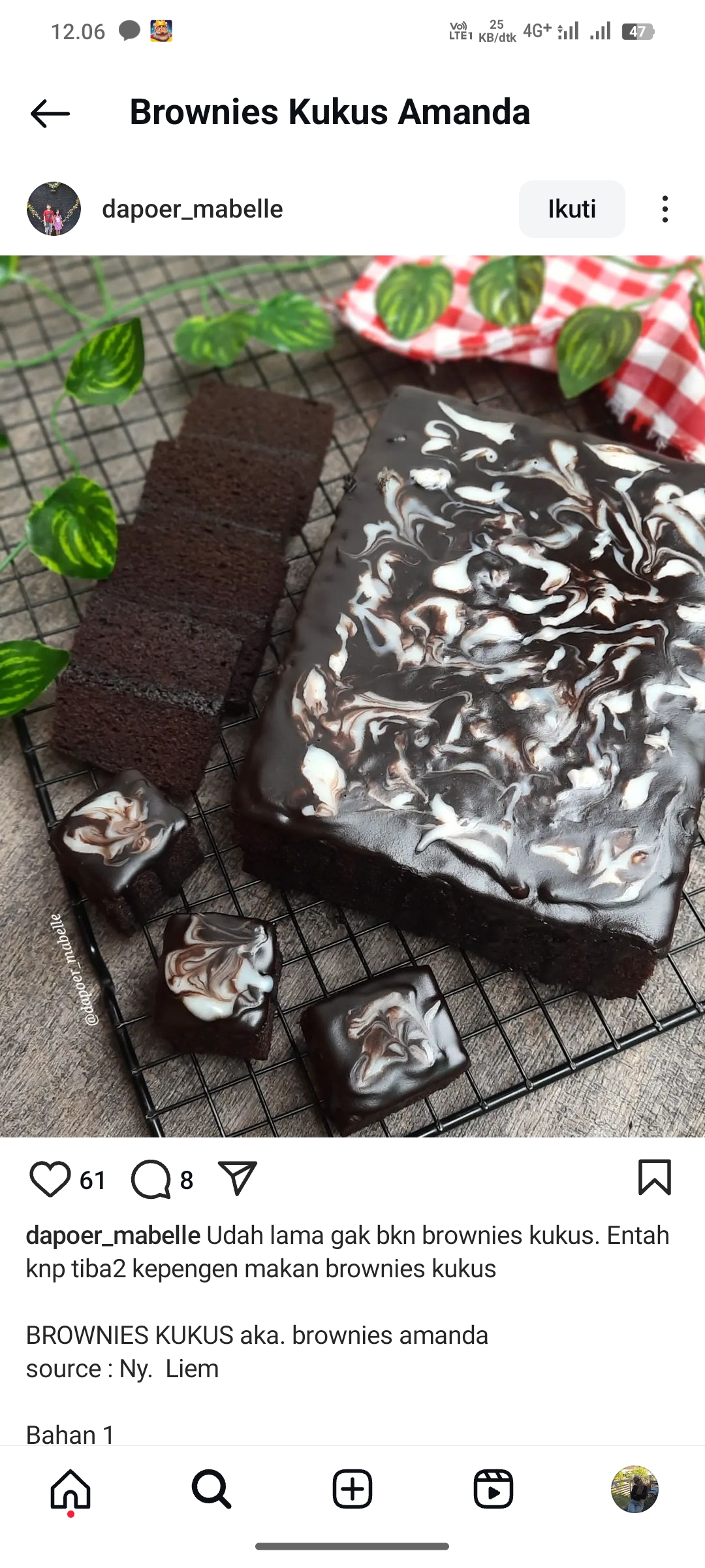 Brownies Kukus Amanda