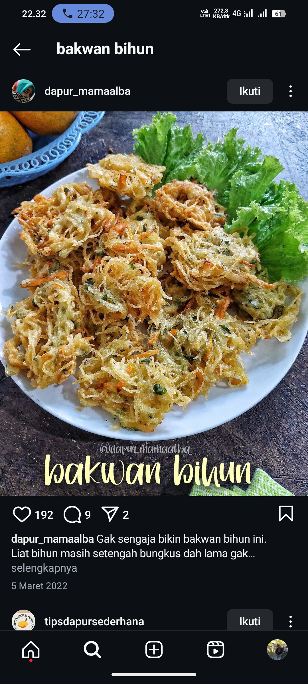 Bakwan Bihun