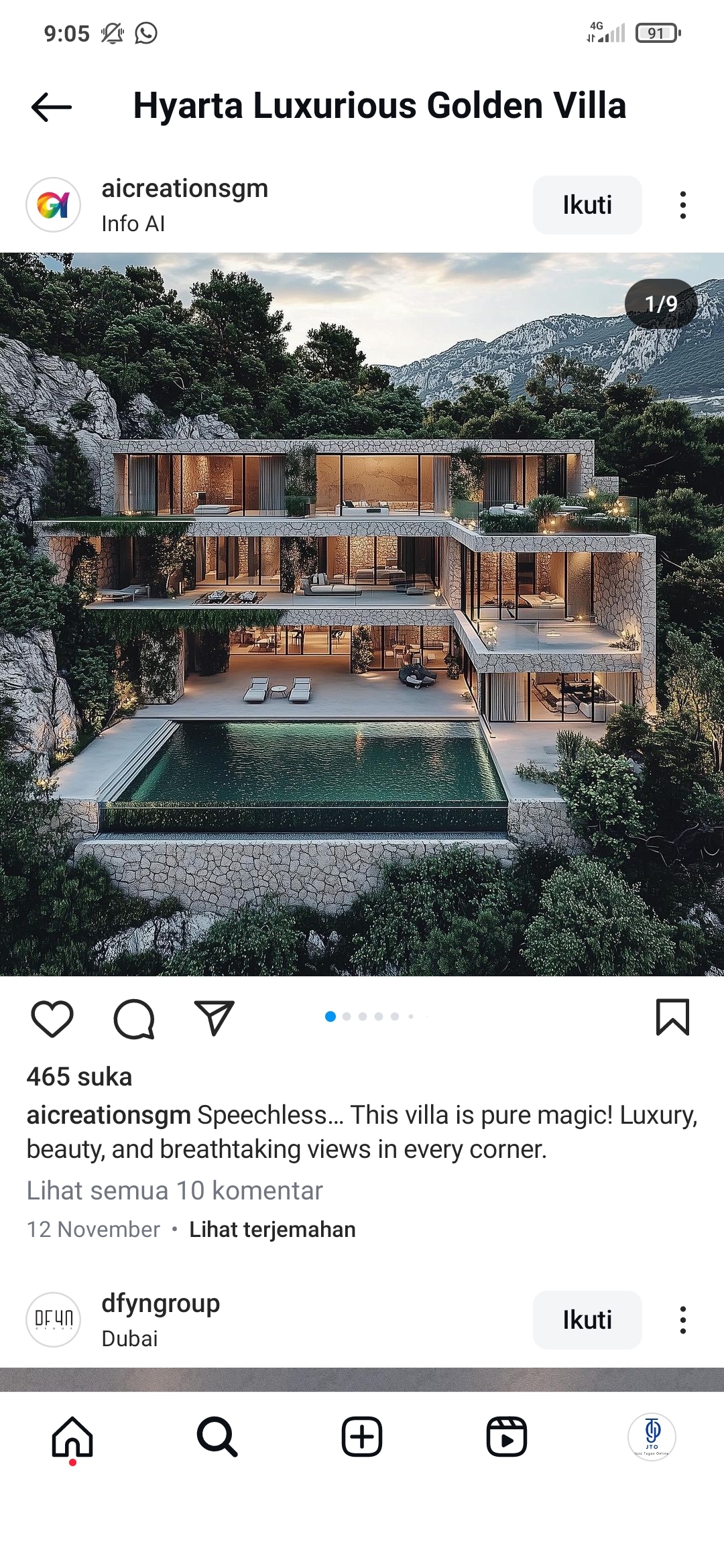 Ilustrasi Villa Megah