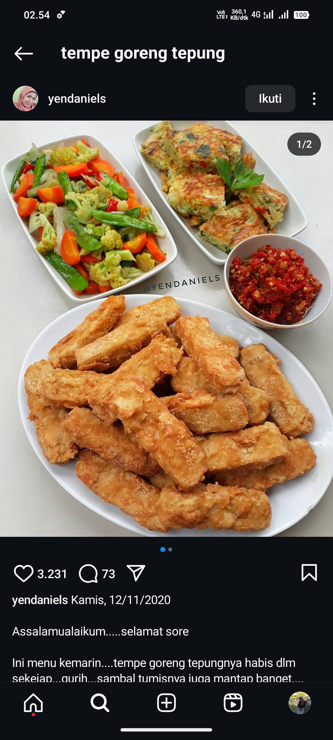 Tempe Goreng Tepung