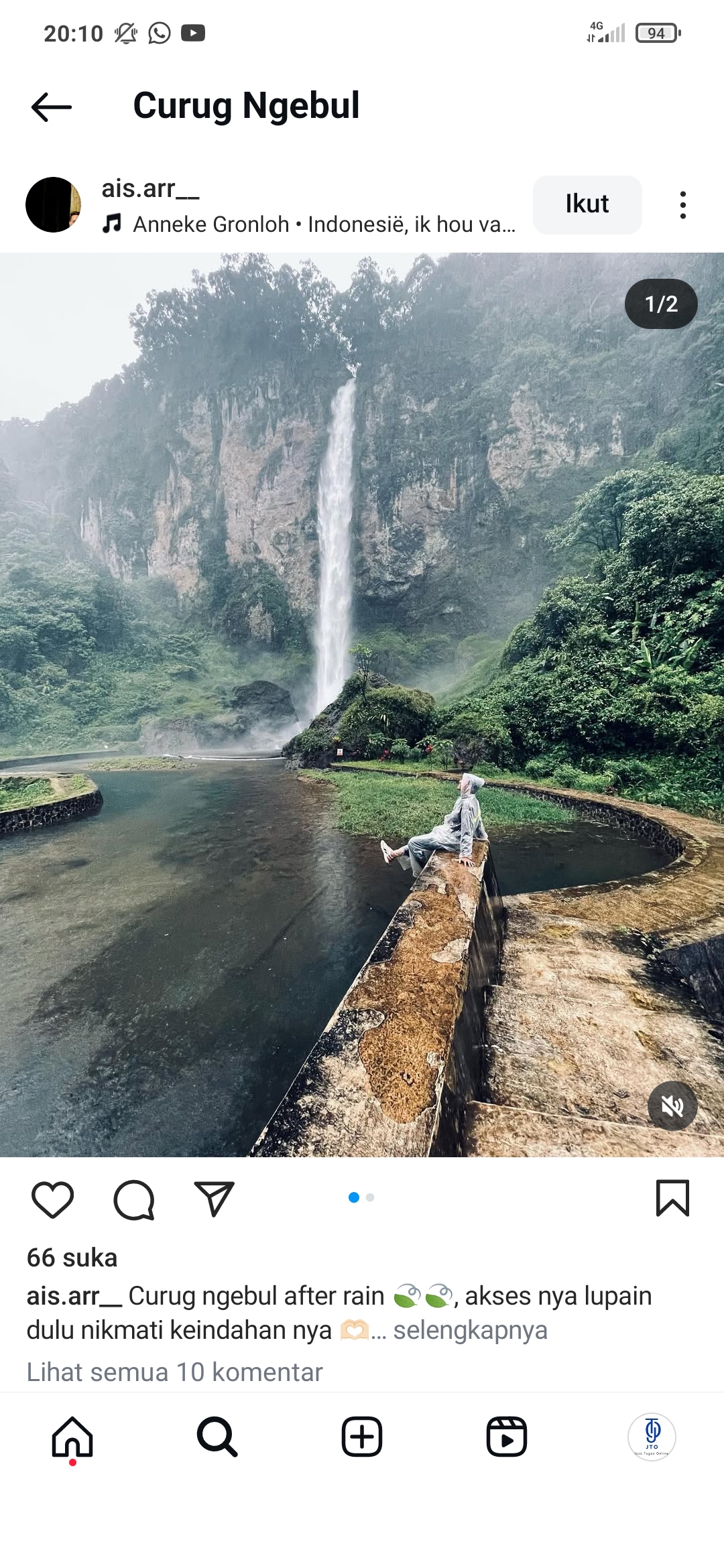 Indahnya pemandangan Curug Ngebul