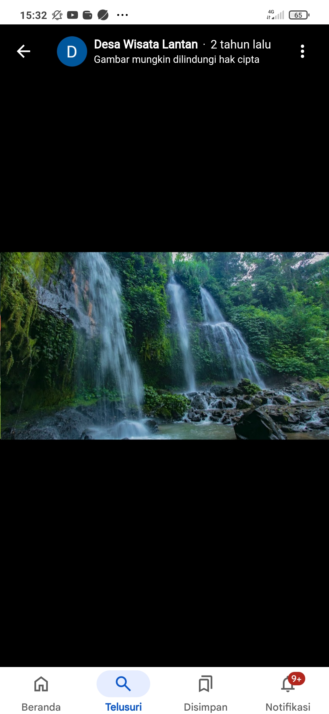 Salah satu air terjun di  Wisata Alam Desa Lantan