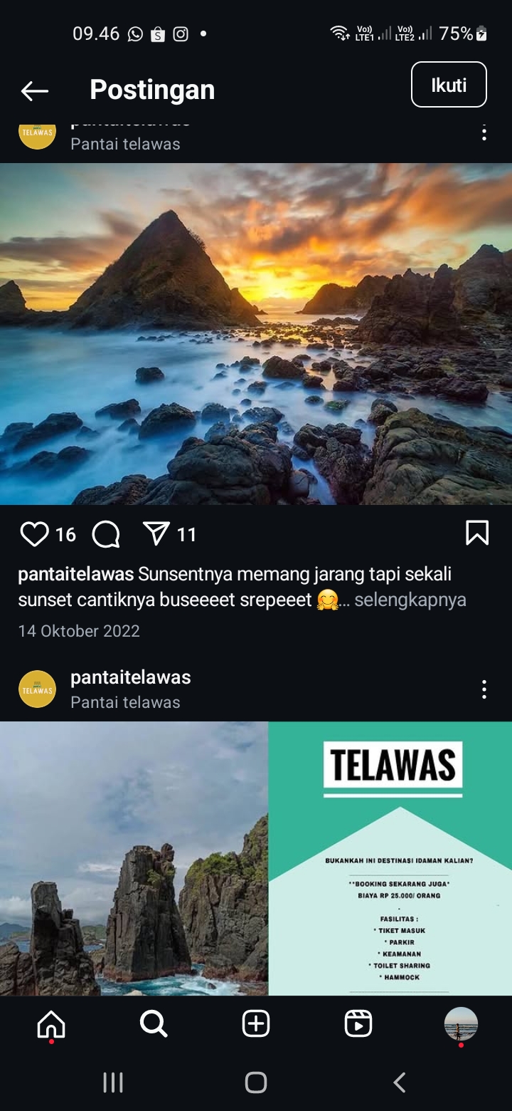 Keindahan pantai Telawas Lombok