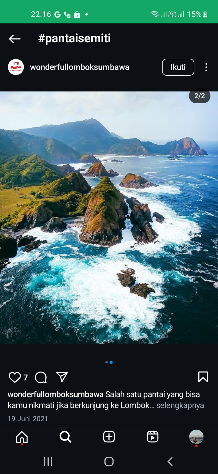 Pantai Semeti Lombok Tengah