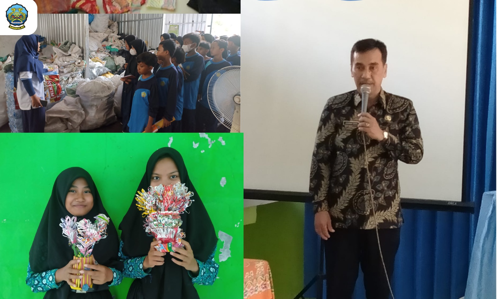 TERAMPIL: Galeri kegiatan siswa SMPN 2 Tanah Merah, salah satunya menunjukkan suvenir yang dibuat dari barang tidak berharga. (SMPN 2 TANAH MERAH UNTUK JPRM)