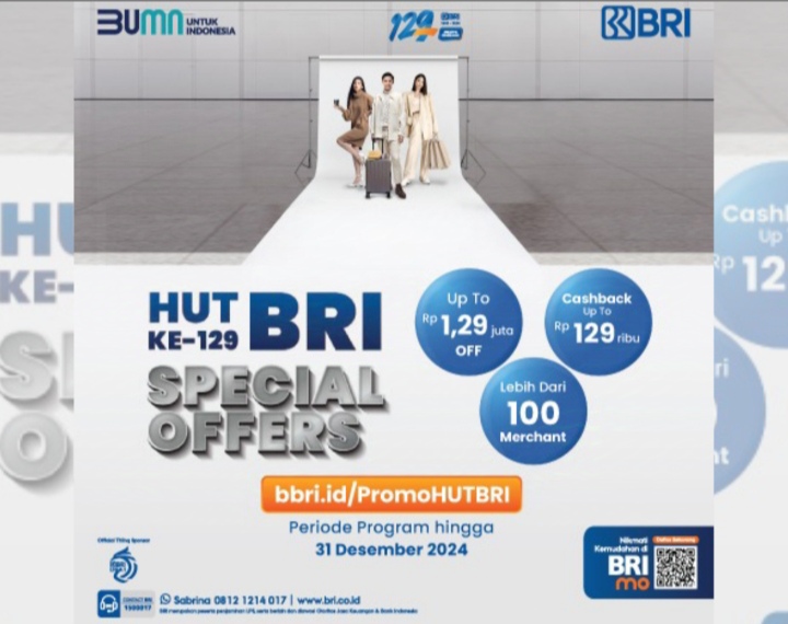ragam promo spesial bagi nasabah dalam rangka HUT Ke-129 BRI