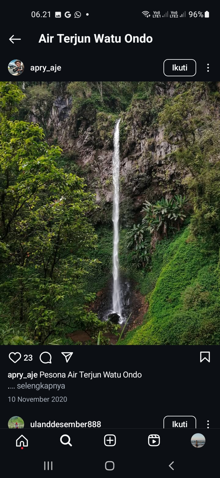 Air Terjun Watu Ondo mojokerto yang mempesona