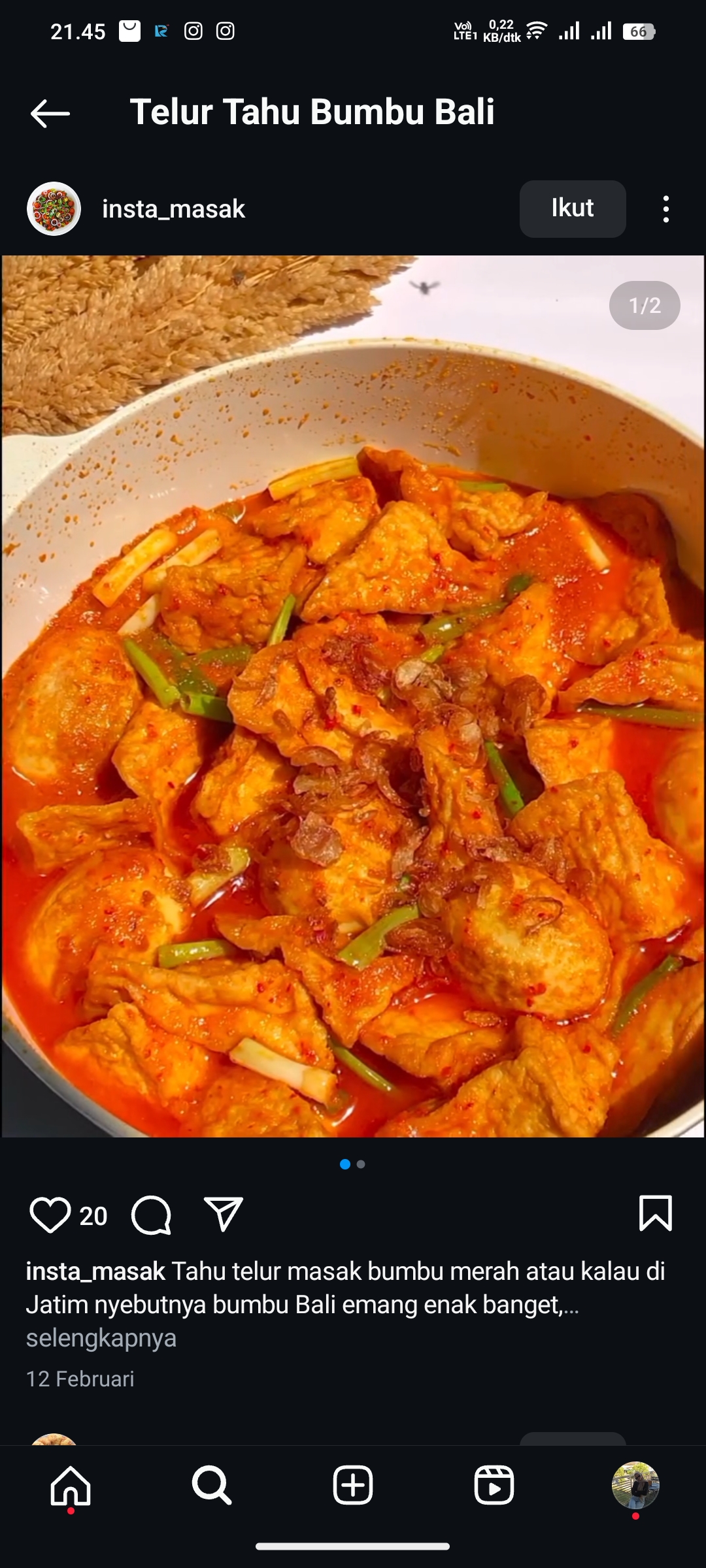 Telur Tahu Bumbu Bali