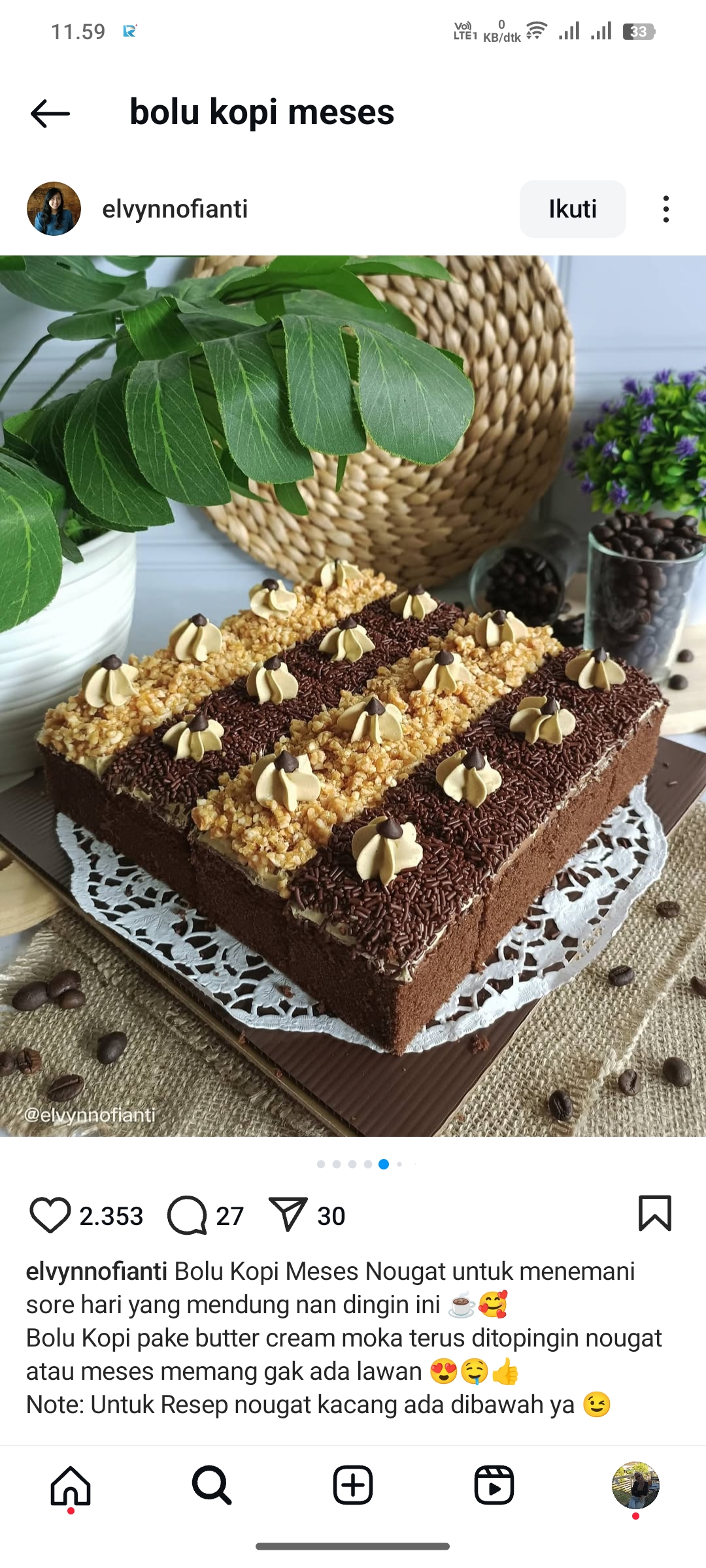 Bolu Kopi Meses