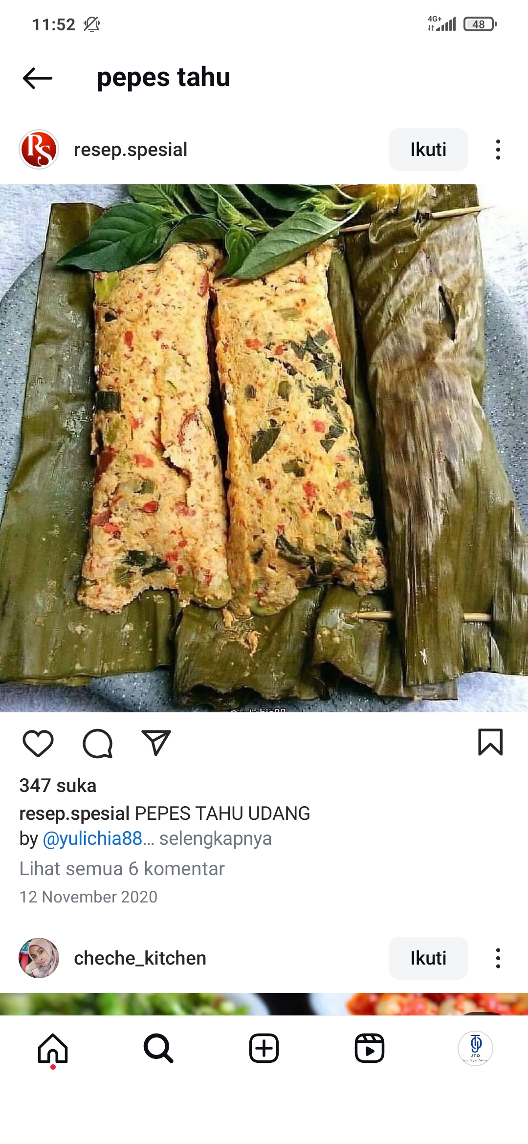 Pepes tahu super enak