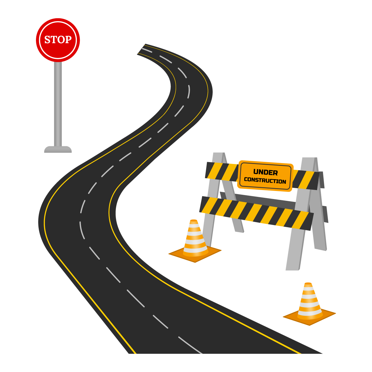 Ilustrasi proyek jalan.