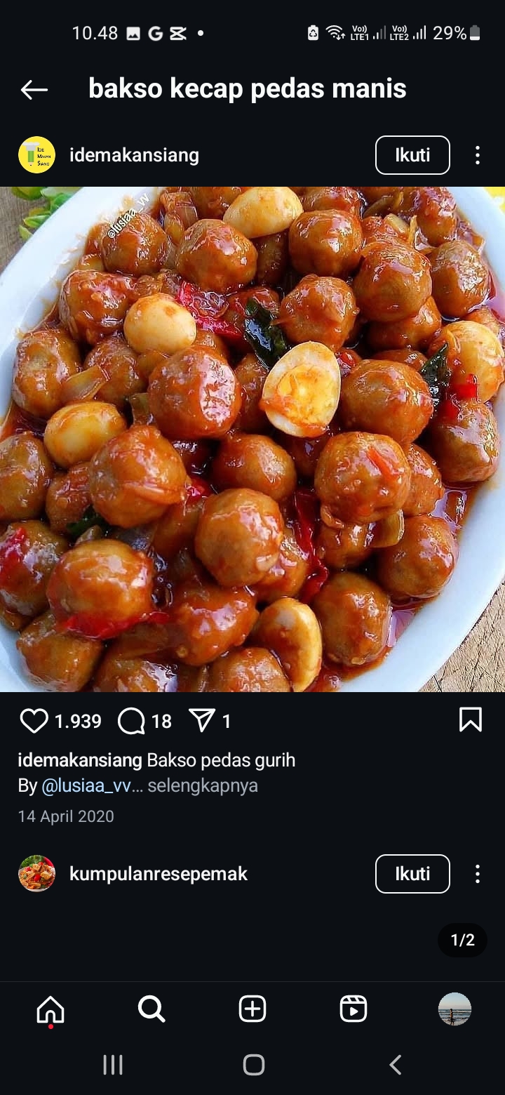 bakso kecap pedas manis