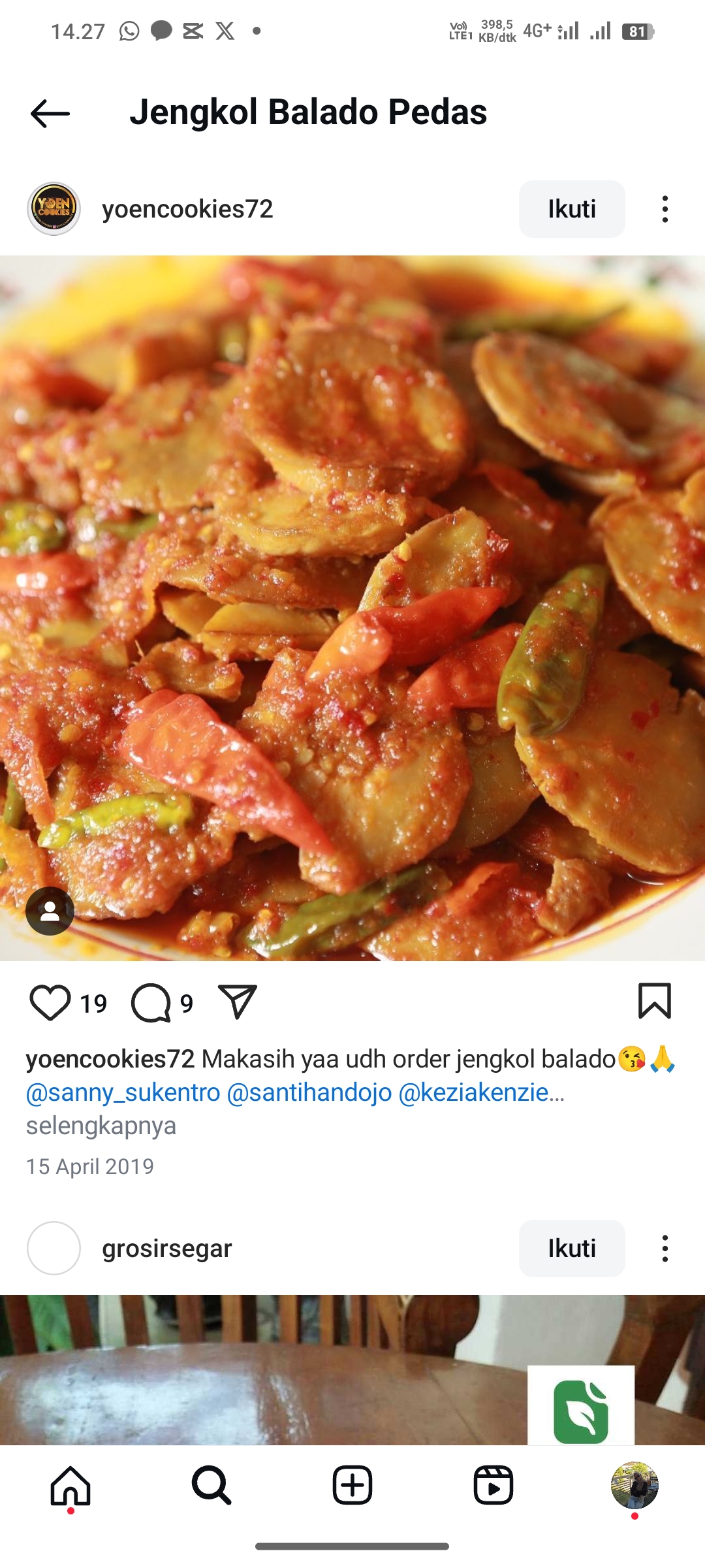 Jengkol Balado Pedas
