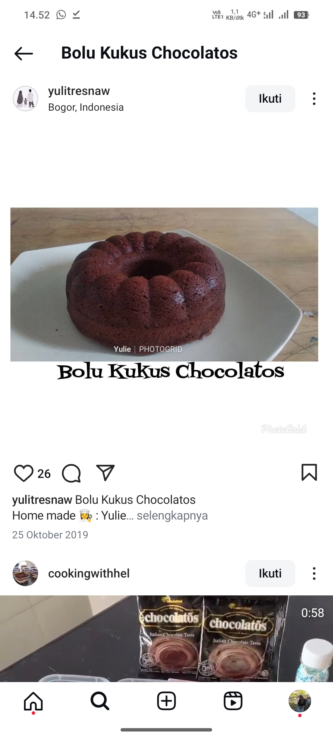 Bolu Kukus Chocolatos