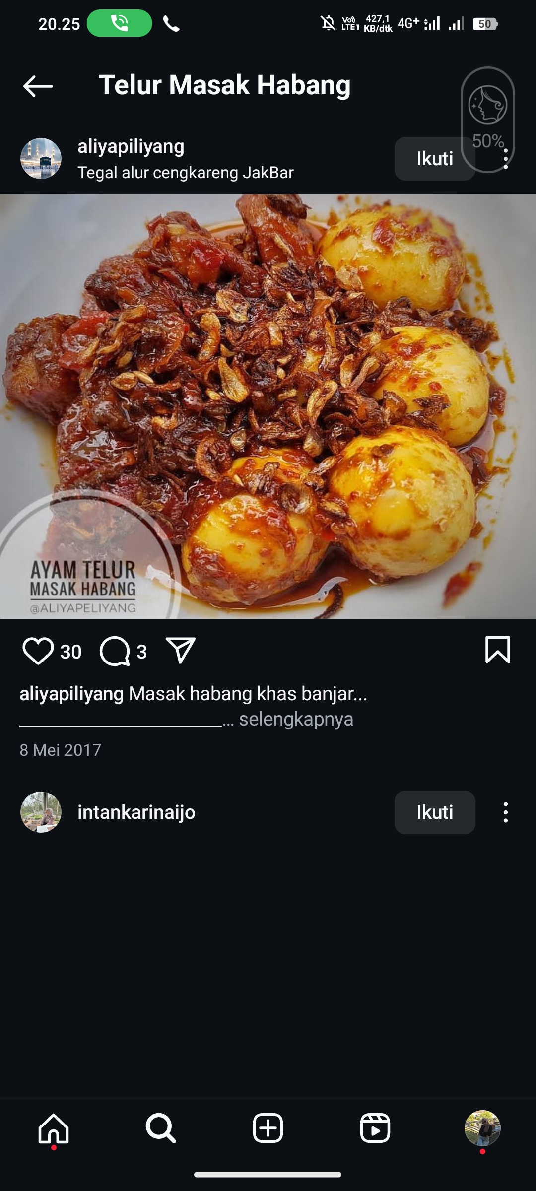 Telur Masak Habang