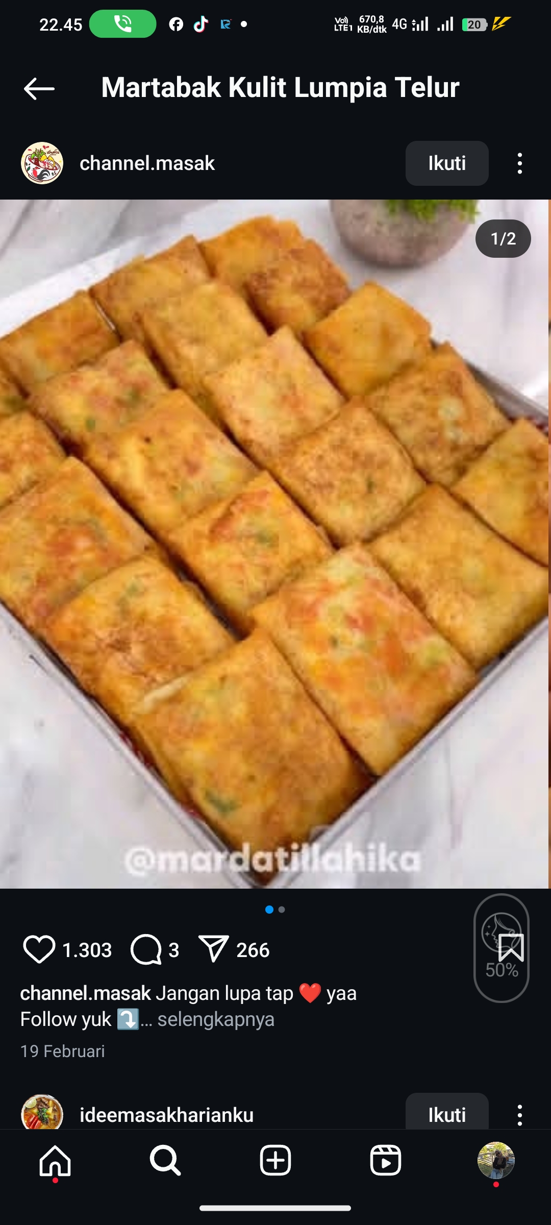 Martabak Kulit Lumpia Telur