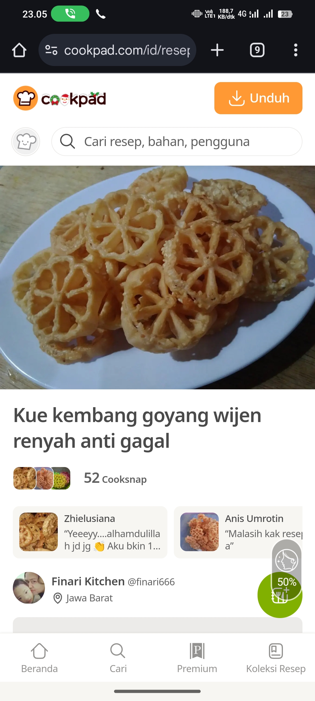 Kembang Goyang Wijen