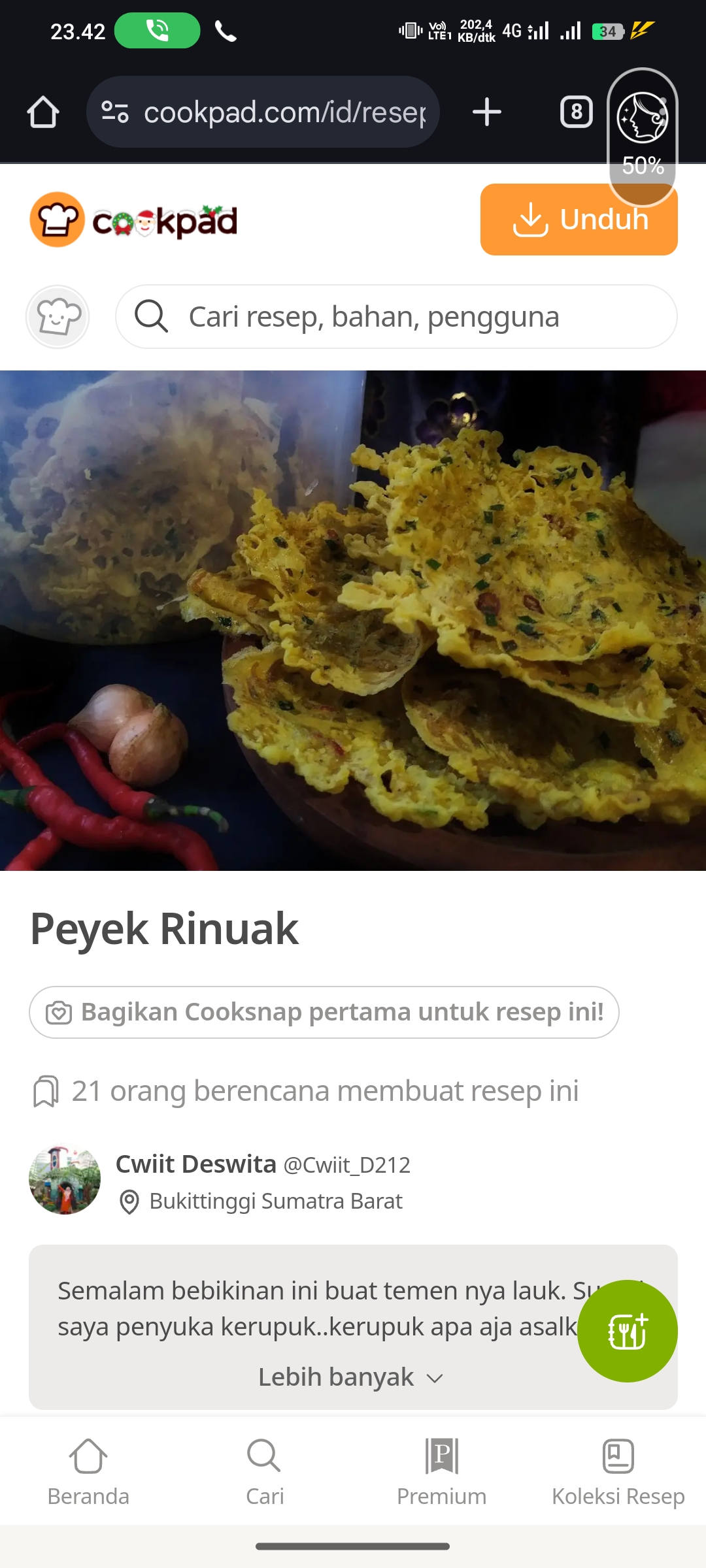 Peyek Rinuak Renyah
