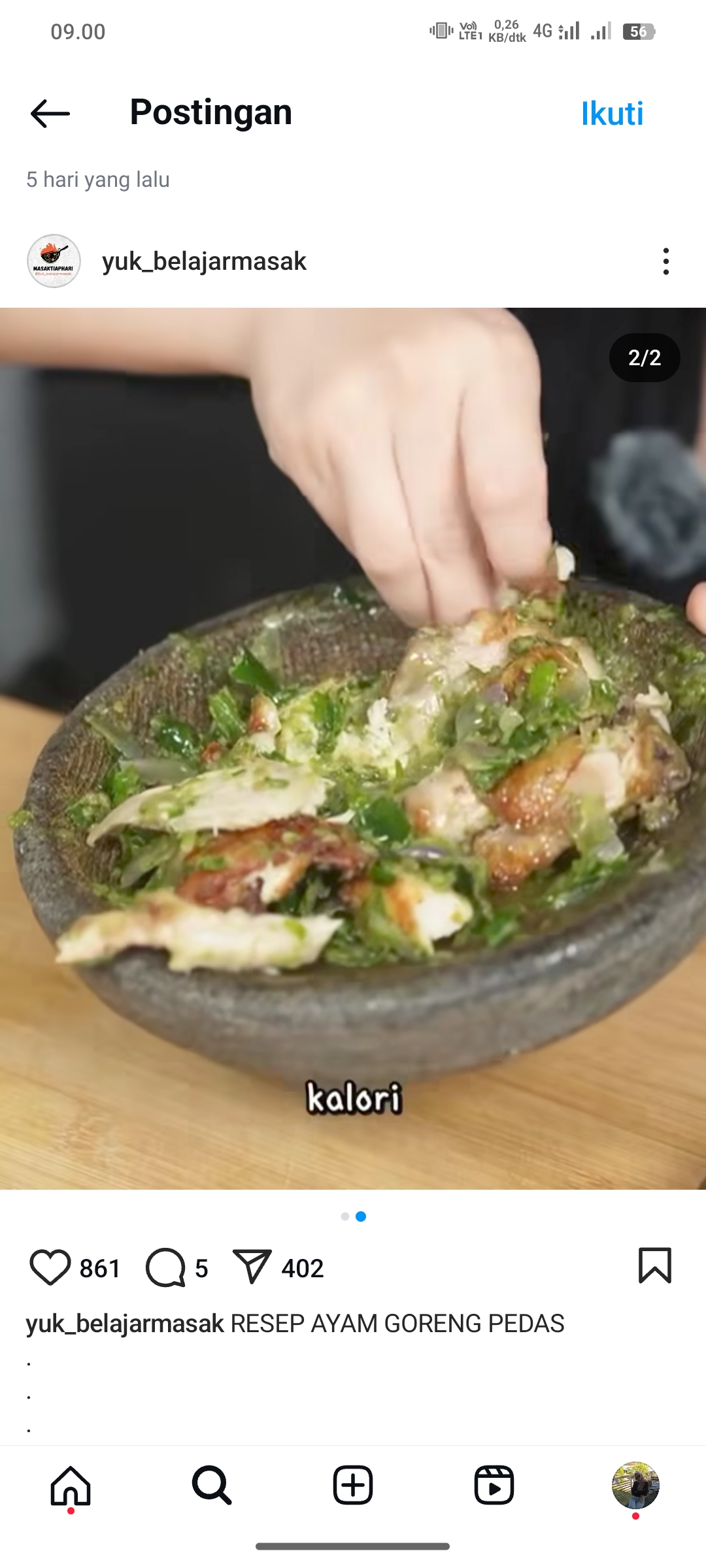 Ayam Penyet Rendah Kalori