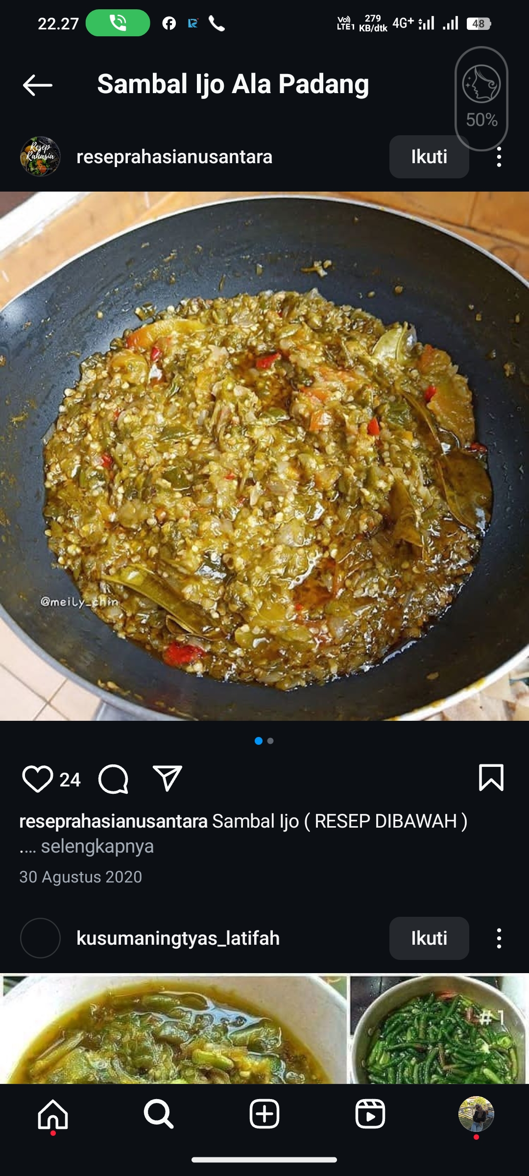 Sambal Ijo Ala Padang