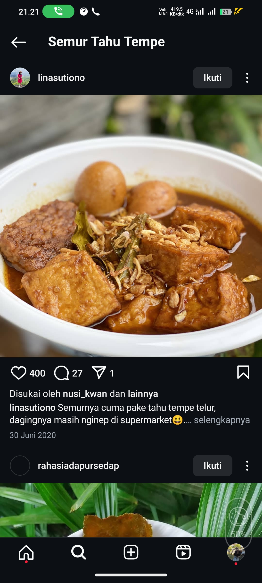 Semur Tahu Tempe
