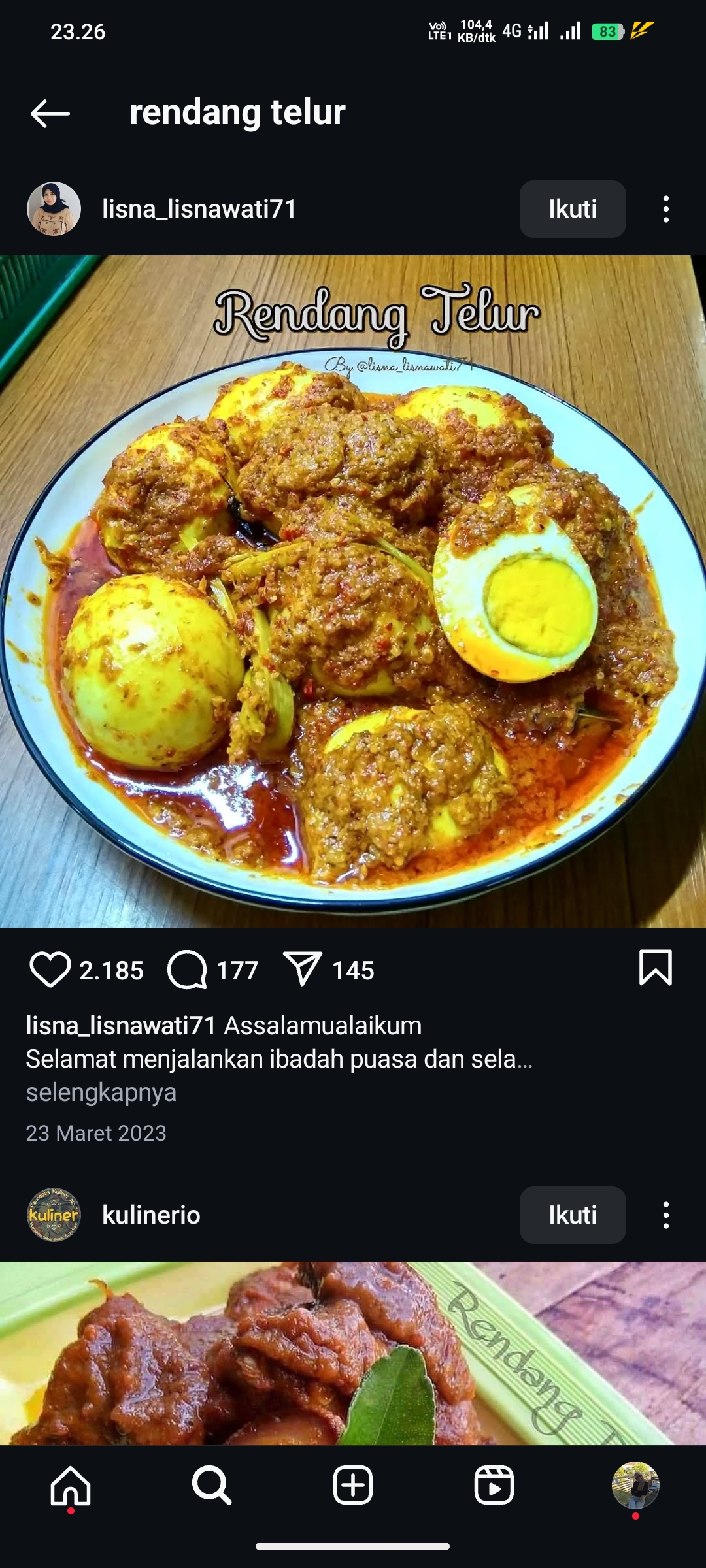Rendang Telur