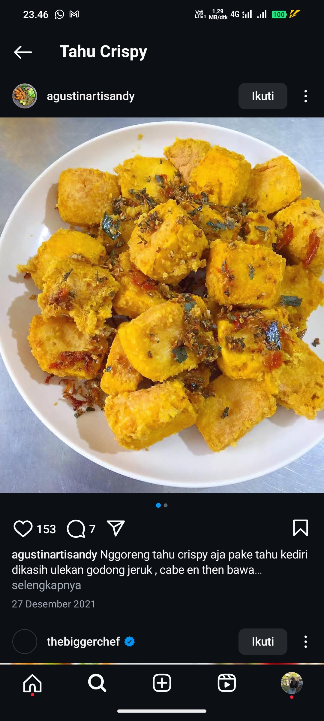 Tahu Crispy Bumbu Bawang Garam