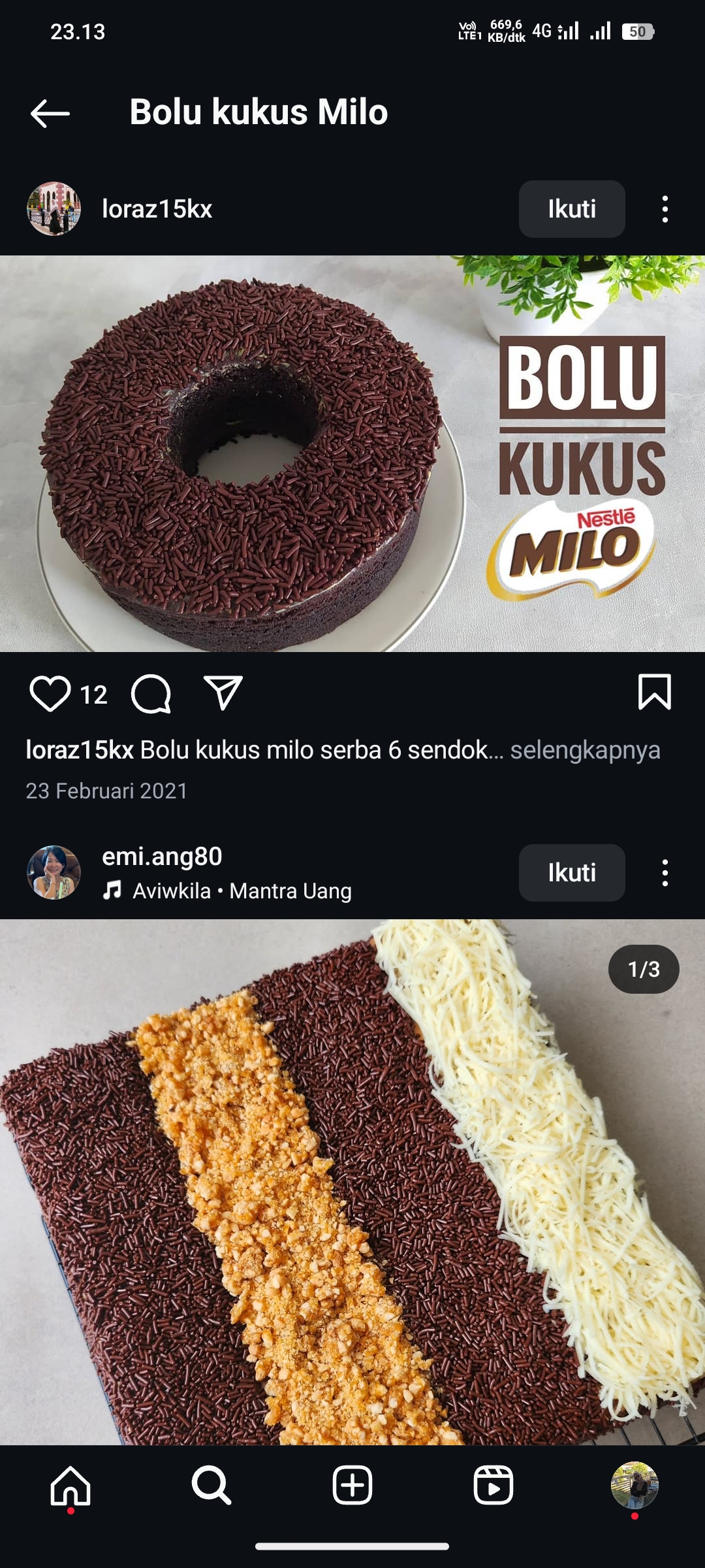 Bolu Kukus Milo