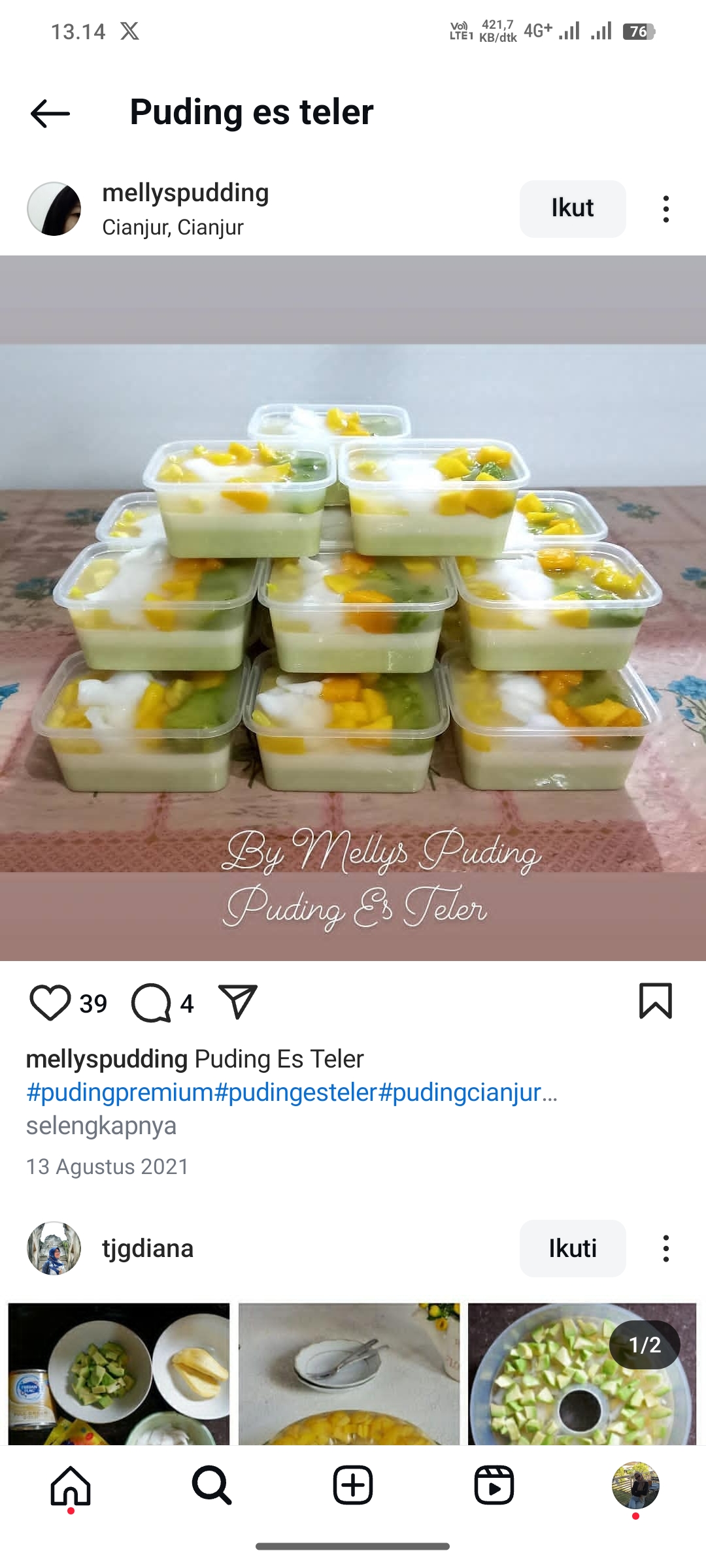 Puding Es Teler