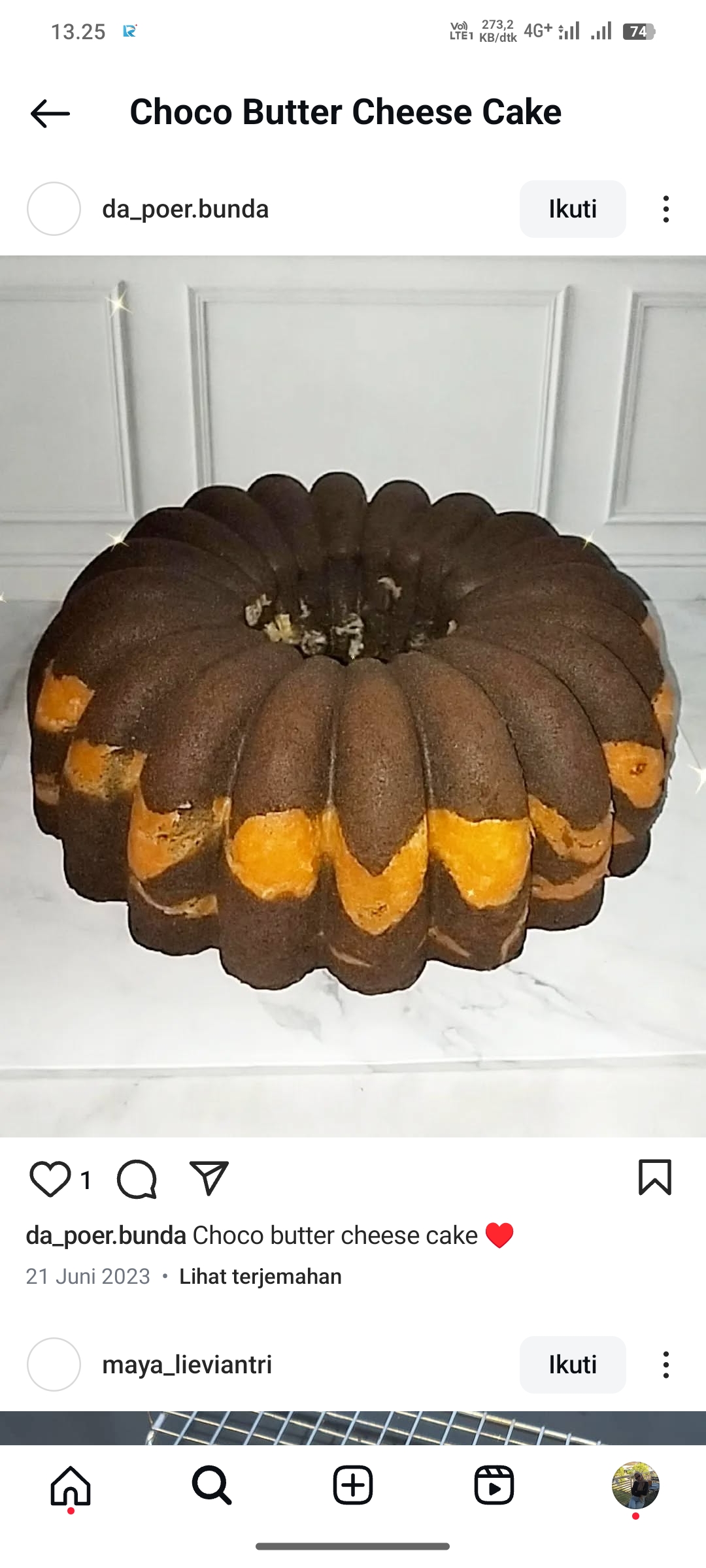 Choco Butter Cheese Cake