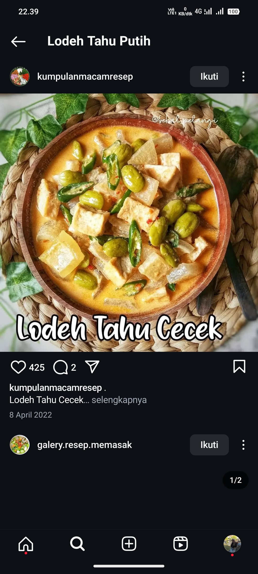Ilustrasi Lodeh Tahu Putih