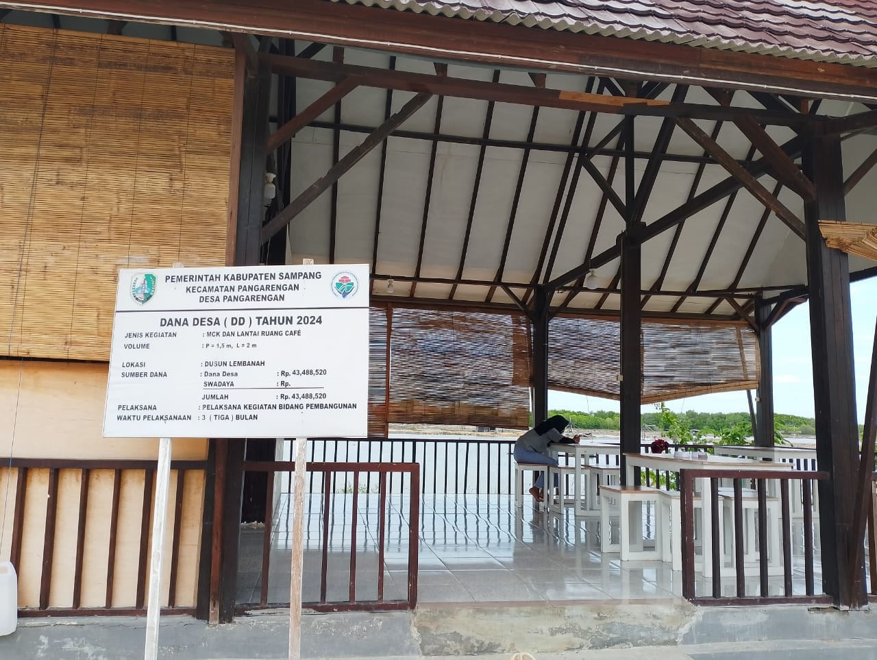 DESA: Warga tengah berada di salah satu kafe di Desa Pangarengan, Kecamatan Pangarengan, Sampang, Kamis (26/12/2024). (UBAIDILLAHIR RAIE/JPRM)