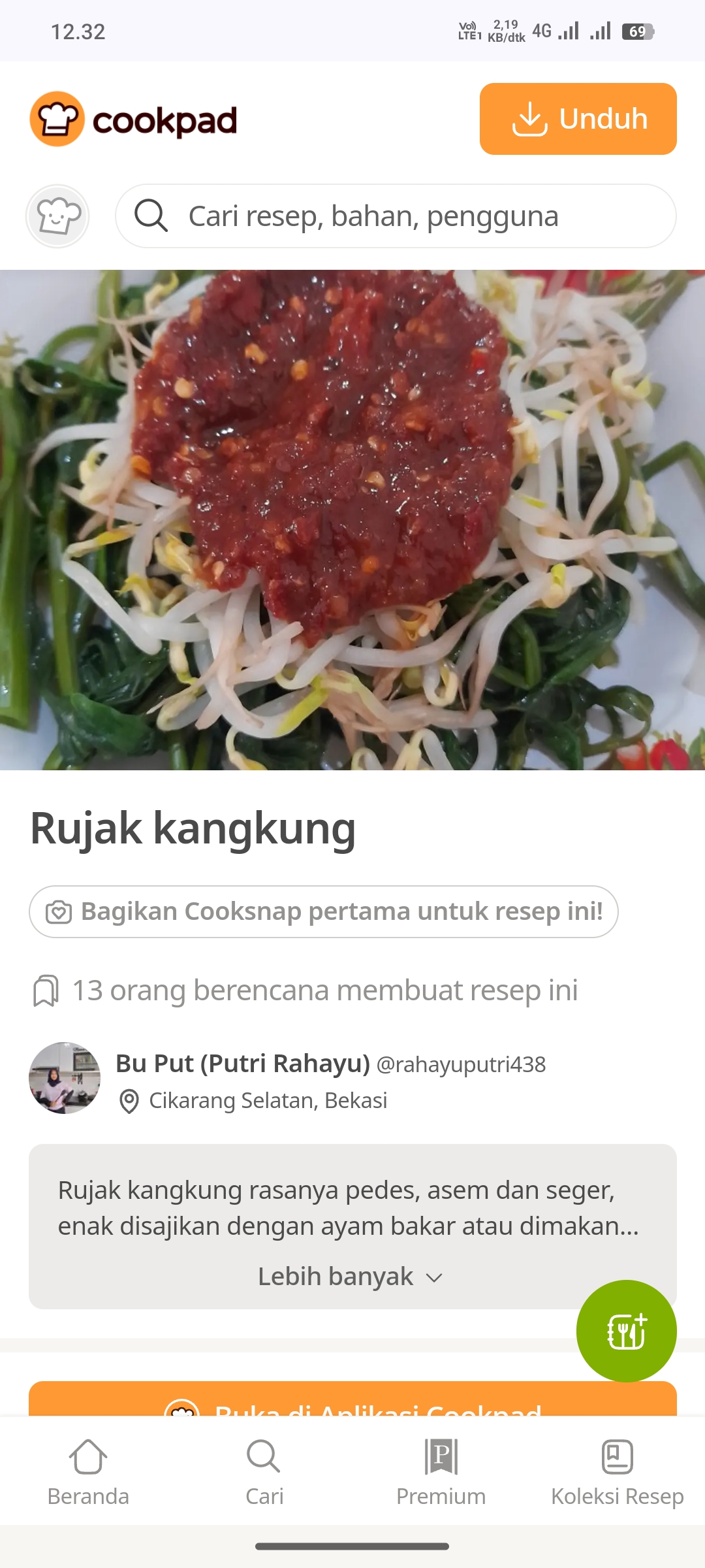 Rujak Kangkung