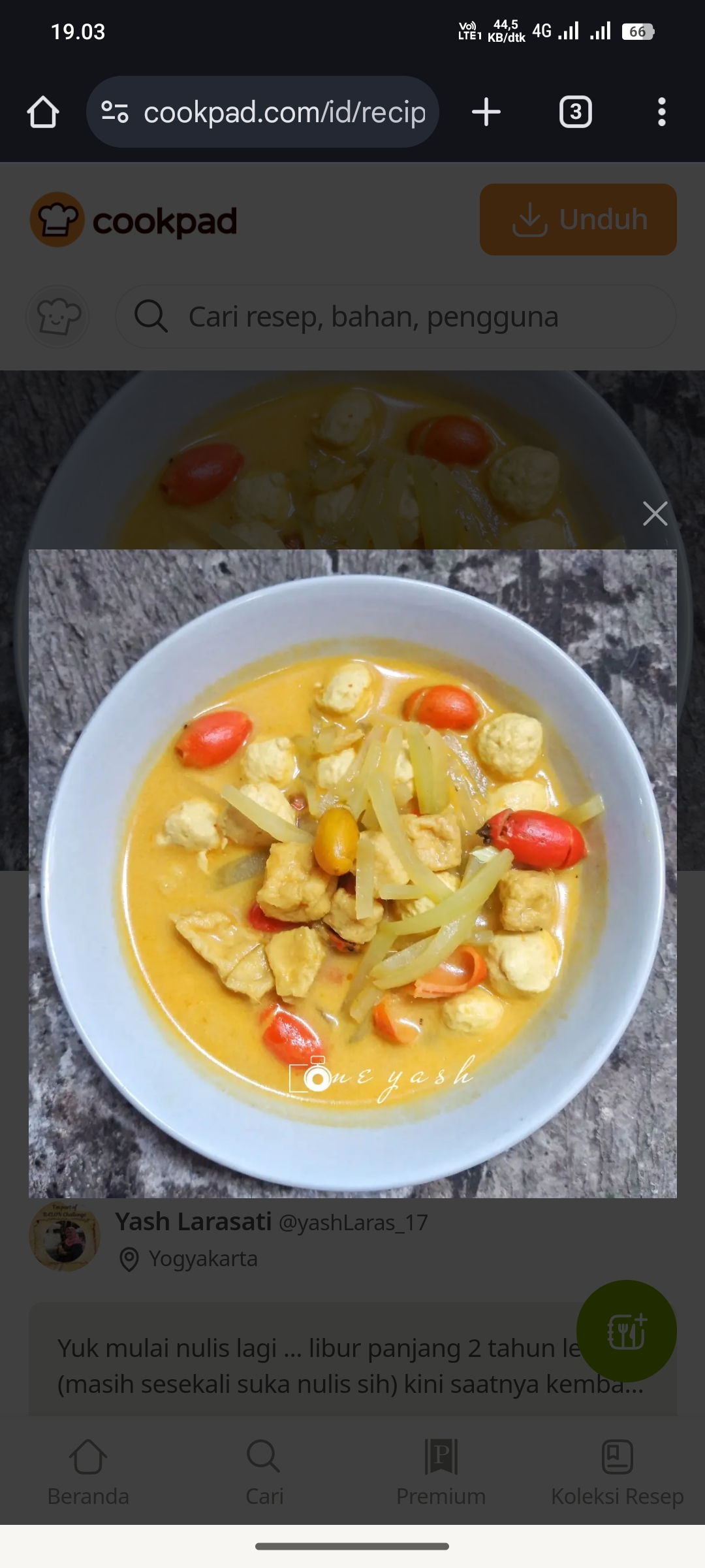 Bumbu Kuning Labu Siam Kreni Ayam