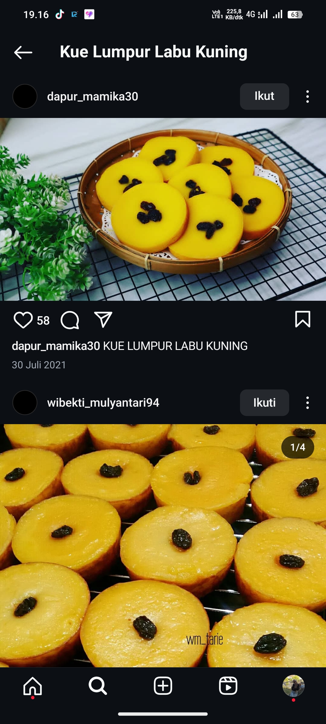Kue Lumpur Labu Kuning