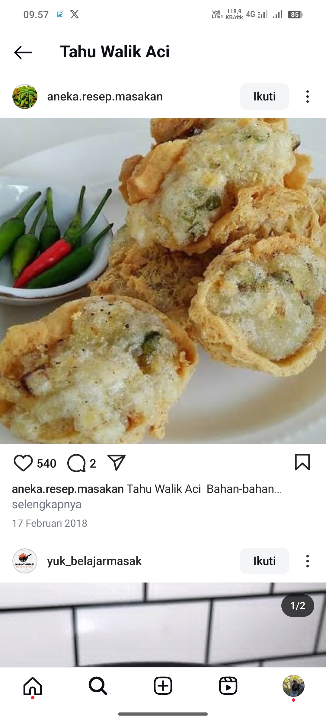 Tahu Walik Aci
