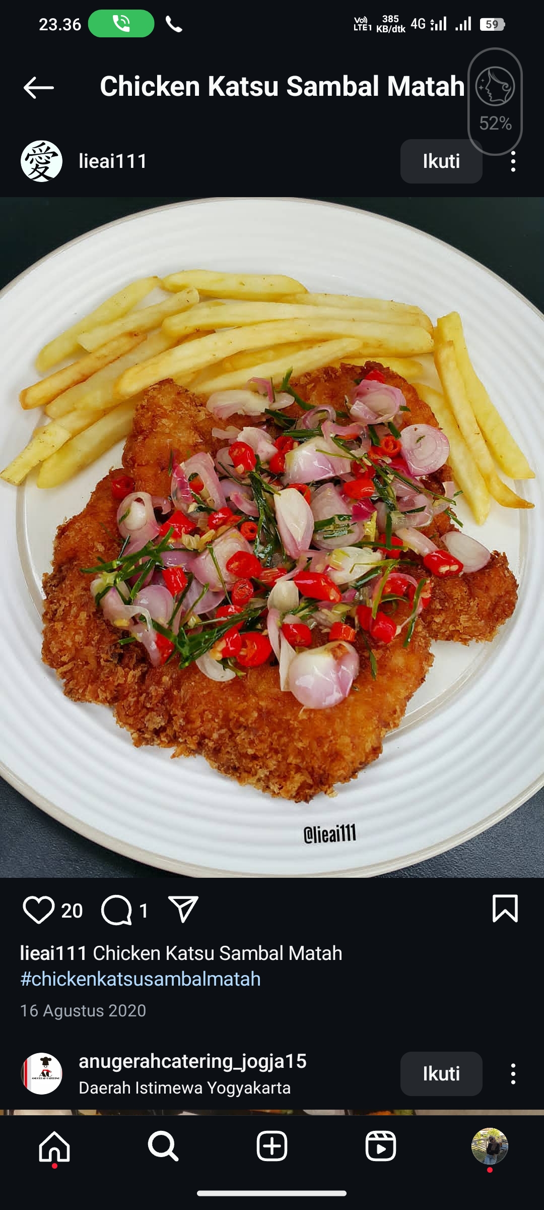 Chicken Katsu Sambal Matah