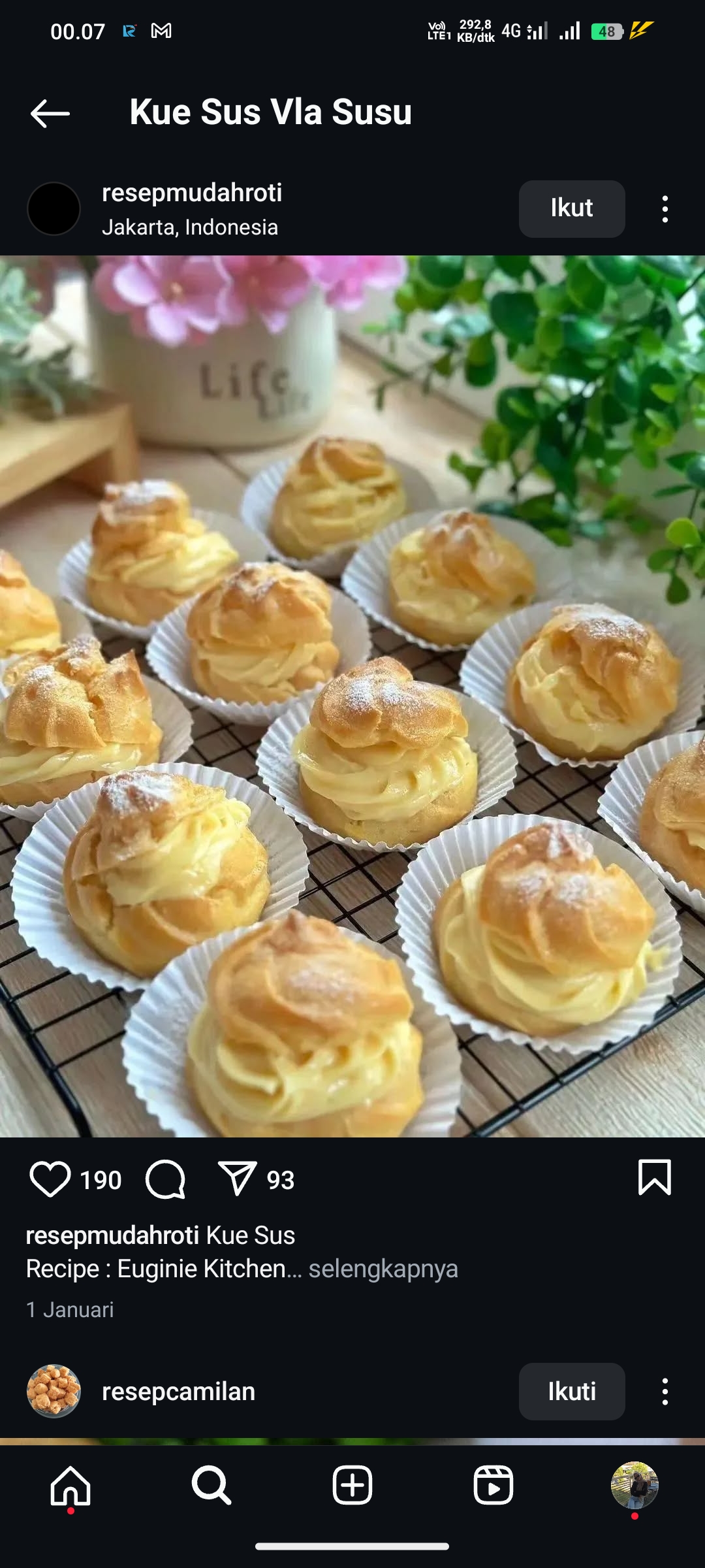 Kue Sus Vla Susu