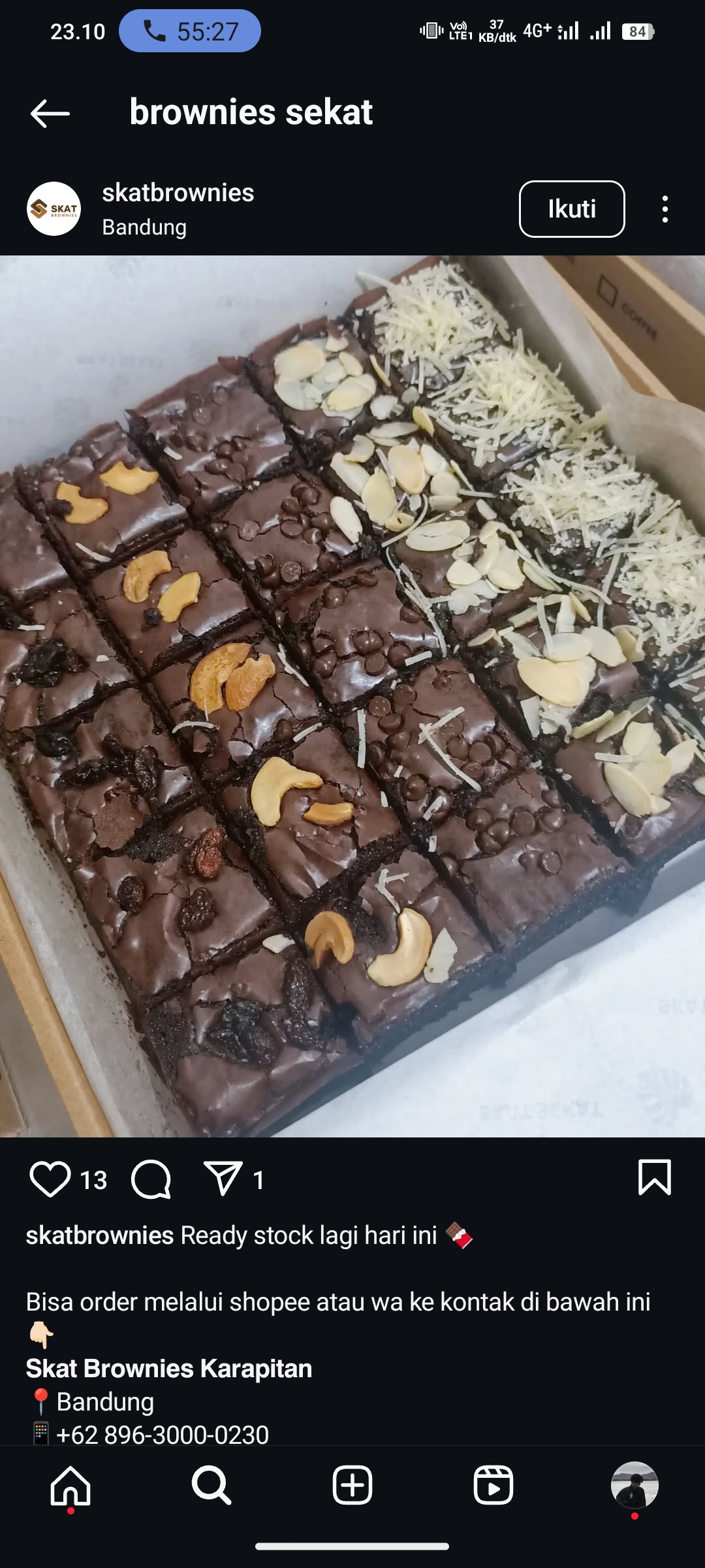 Brownies Sekat