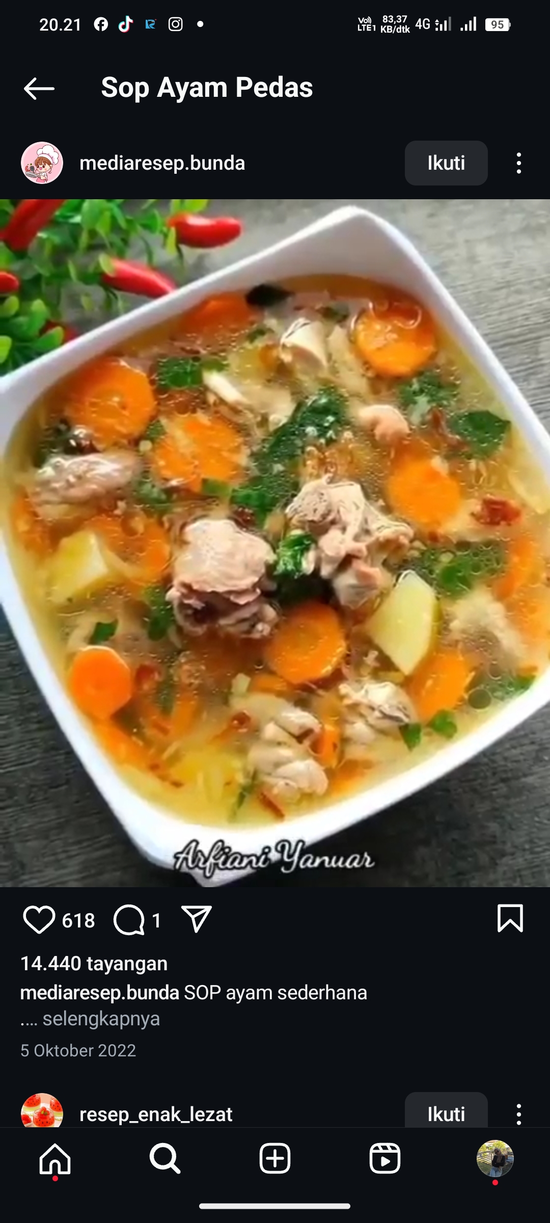 Sop Ayam Pedas