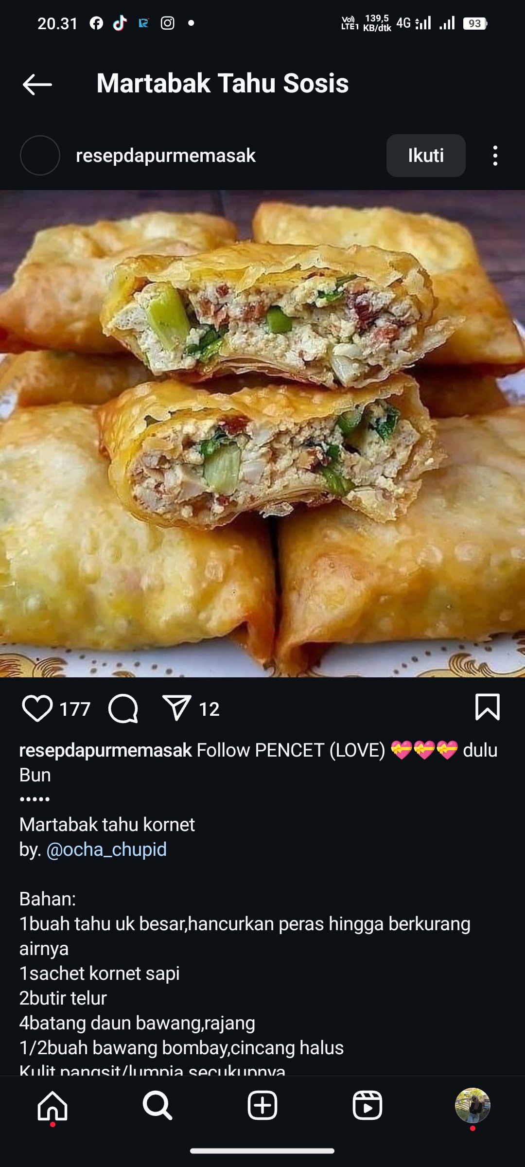 Ilustrasi Martabak Tahu Sosis