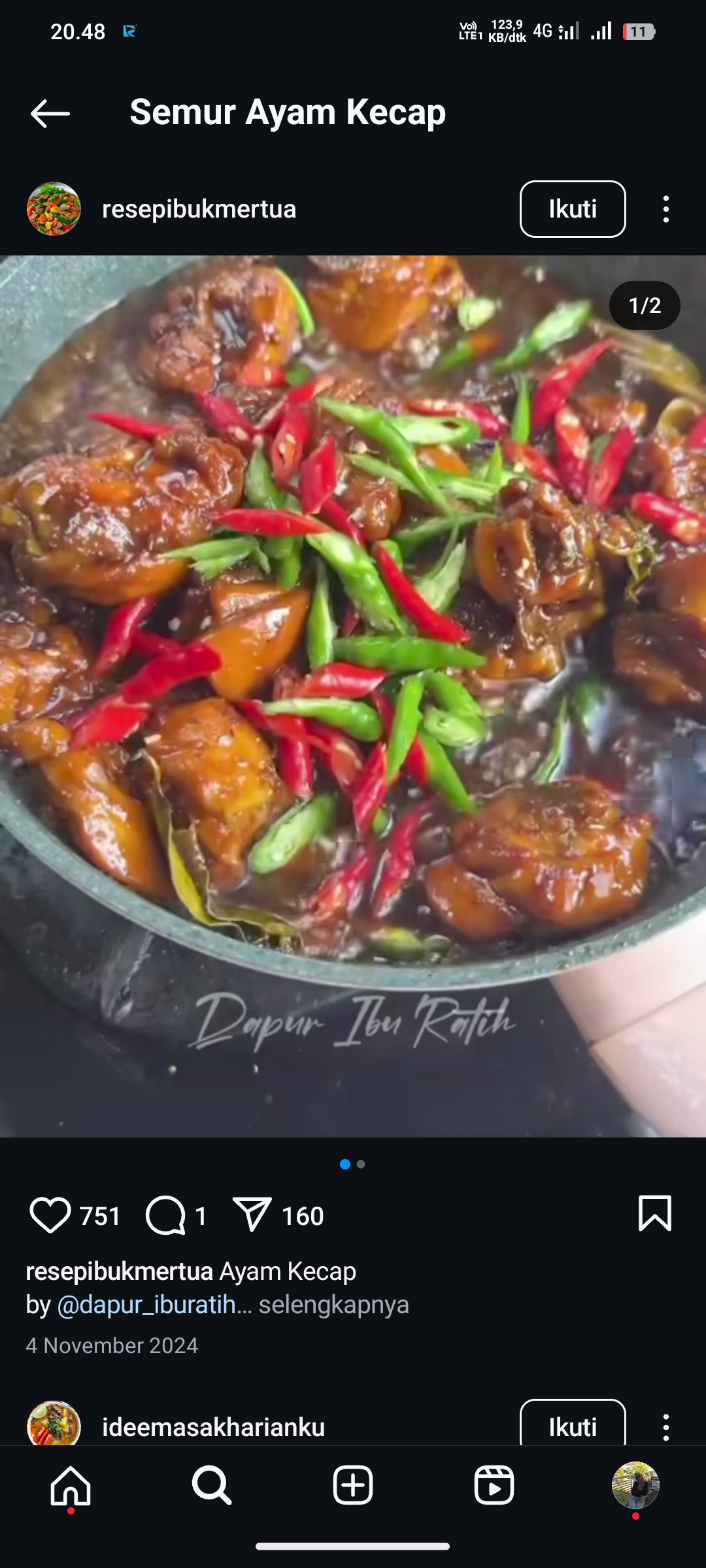 Semur Ayam Kecap