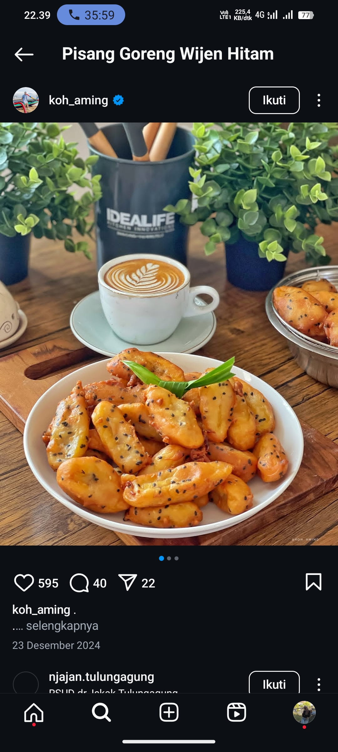 Pisang Goreng Wijen Hitam