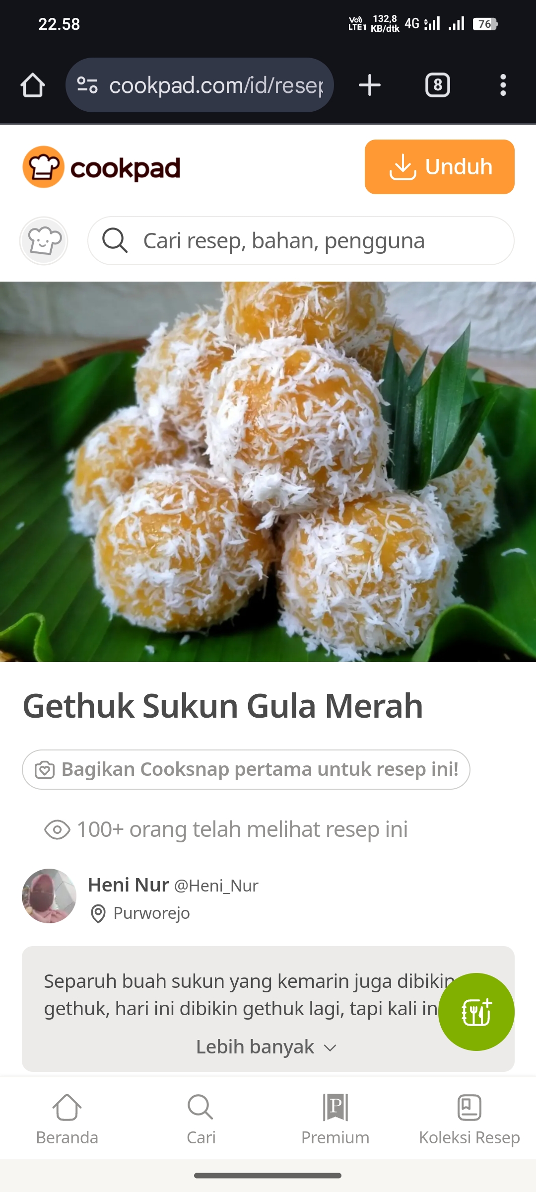 Gethuk Sukun Gula Merah